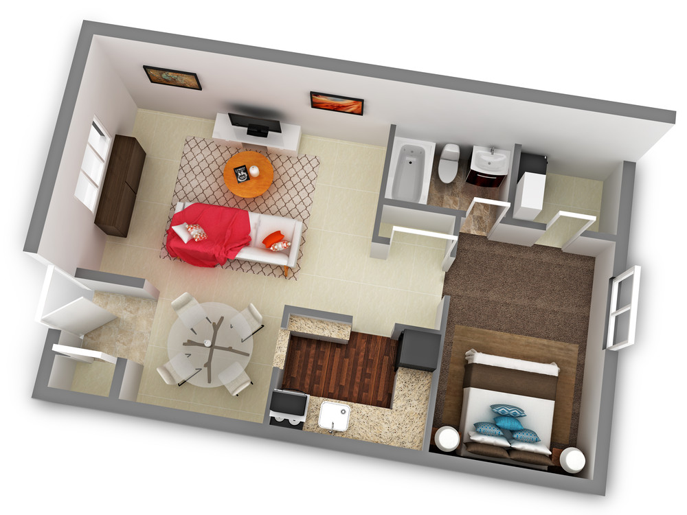 One Bedroom Type 2 FloorPlan